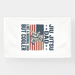 Jiu Jitsu Dad Vintage Flag Shirt Design_1 Banner
