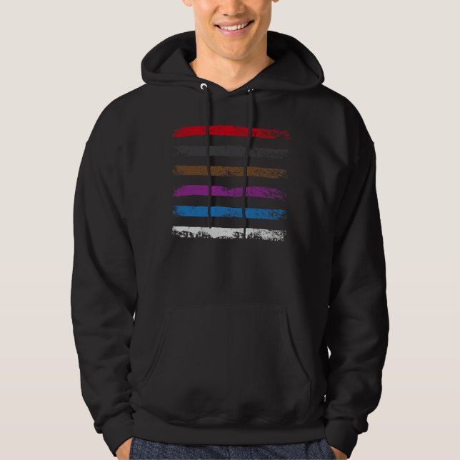 Jiu Jitsu Design United Belts of Jiu Jitsu Hoodie (Front)