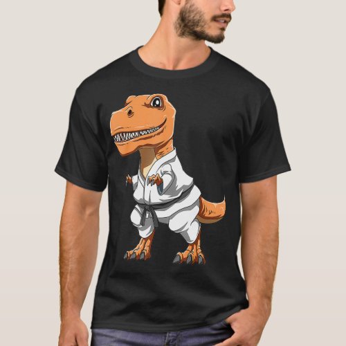 Jiu Jitsu Dinosaur Karate TRex Martial Arts Dino T_Shirt