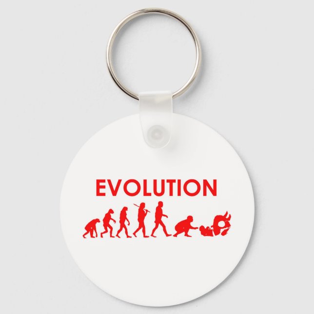 Jiu Jitsu Evolution Keychain (Front)