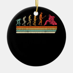 Jiu Jitsu Evolution T-Shirt BRAZILIAN JITSU MMA Ceramic Ornament