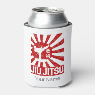 Jiu Jitsu Fighter Japanese Vintage Martial Arts Can Cooler