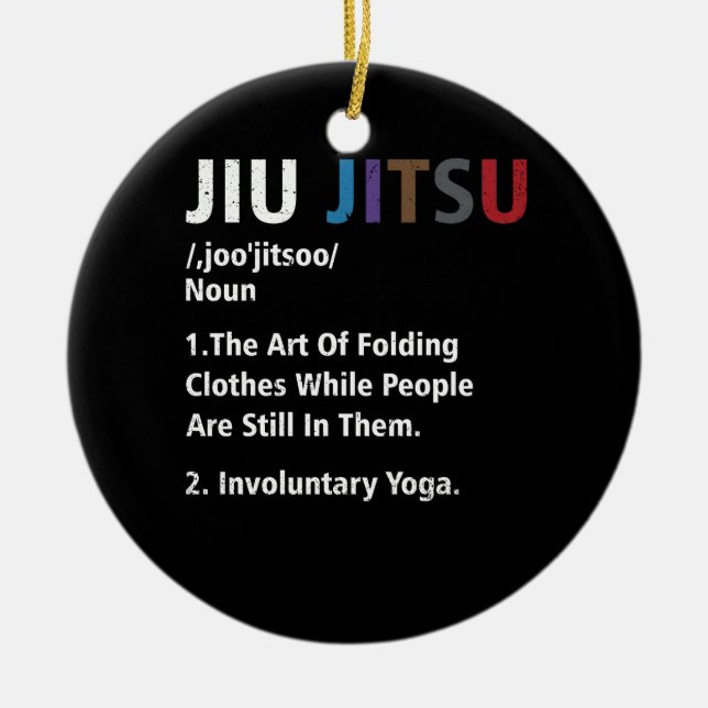 Jiu jitsu Funny Definition BJJ MMA Grappler Involu Ceramic Ornament (Front)