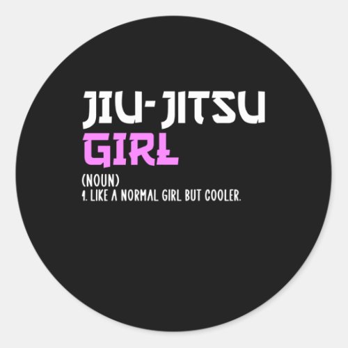 jiu_jitsu girl classic round sticker