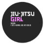 jiu-jitsu girl classic round sticker