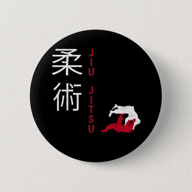 Jiu Jitsu Japanese Martial Arts Button (Front)