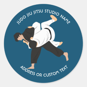 Jiu Jitsu Judo Martial Arts Studio Classic Round Sticker