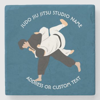 Jiu Jitsu Judo Martial Arts Studio Stone Coaster by HumusInPita at Zazzle