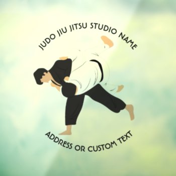 Jiu Jitsu Judo Martial Arts Studio Window Cling by HumusInPita at Zazzle
