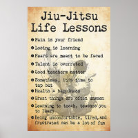 Jiu-Jitsu Life Lessons, Jiu Jitsu Poster, Jiu Jits