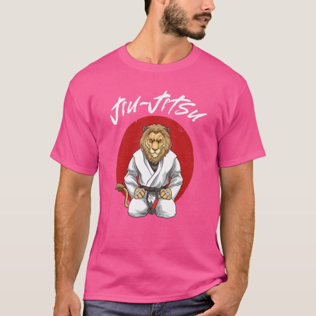 Jiu Jitsu Lion  Brazilian Jiu Jitsu Mma Grappling T-Shirt (Front)