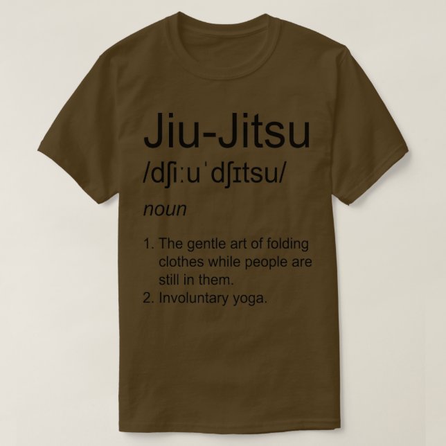 Jiu Jitsu Martial Arts Graphic Dictionary T-Shirt (Design Front)
