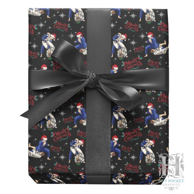 Jiu Jitsu Merry Christmas Gift Wrapping Paper (Creator Uploaded)