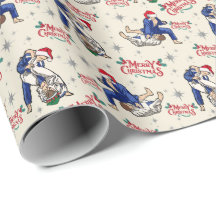 Jiu Jitsu Merry Christmas Gift Wrapping Paper