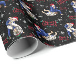 Jiu-Jitsu Merry Christmas Wrapping Paper<br><div class="desc">Jiu-Jitsu Merry Christmas Wrapping Paper. Paper Color is Black. Available in multiple colors,  sizes and two finishes. www.hotpocketgraphics.com</div>