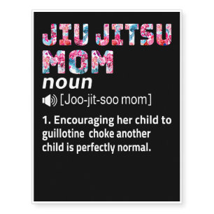 Jiu Jitsu Mom Definition Floral Gift Temporary Tattoos