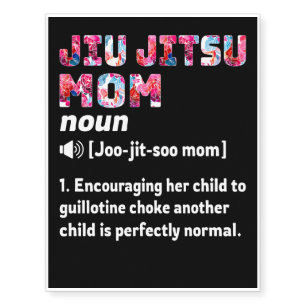 Jiu Jitsu Mom Definition Floral Temporary Tattoos