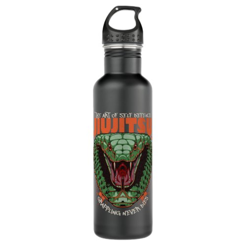 Jiu Jitsu Never Dies 2Cool Snake Grappling Fighter Stainless Steel Water Bottle