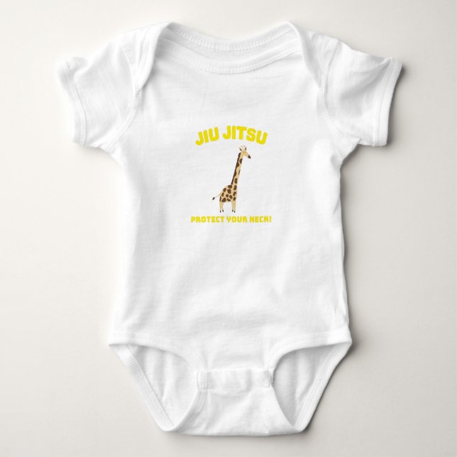 Jiu Jitsu Protect Your Neck! Baby Bodysuit (Front)