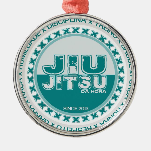 Jiu Jitsu - Respect - Training and Discipline by Metal Ornament (Front)