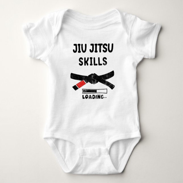 Jiu-jitsu Skills Loading, Brazilian Jiu Jitsu Baby Bodysuit (Front)