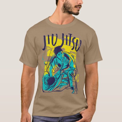 Jiu Jitsu Sport Fighter Training Design T_Shirt