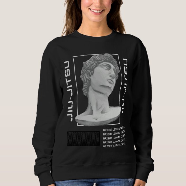 Jiu Jitsu Statue Head MMA Wrestling BJJ Boxing Sweatshirt (Front)