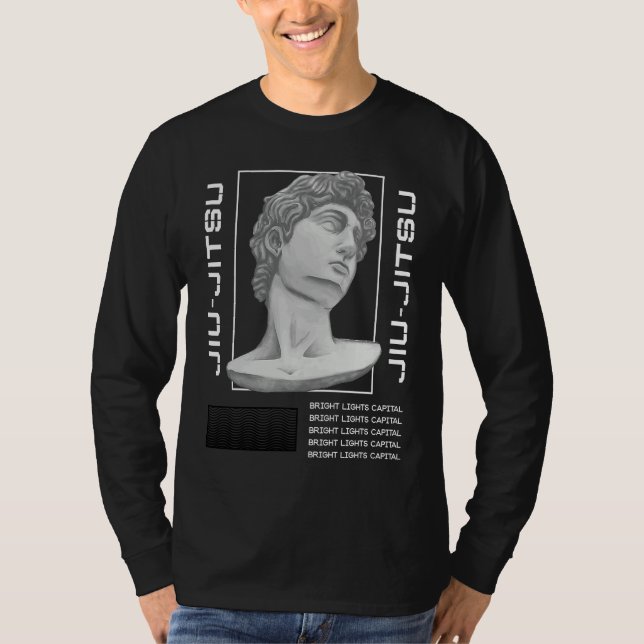 Jiu Jitsu Statue Head MMA Wrestling BJJ Boxing T-Shirt (Front)