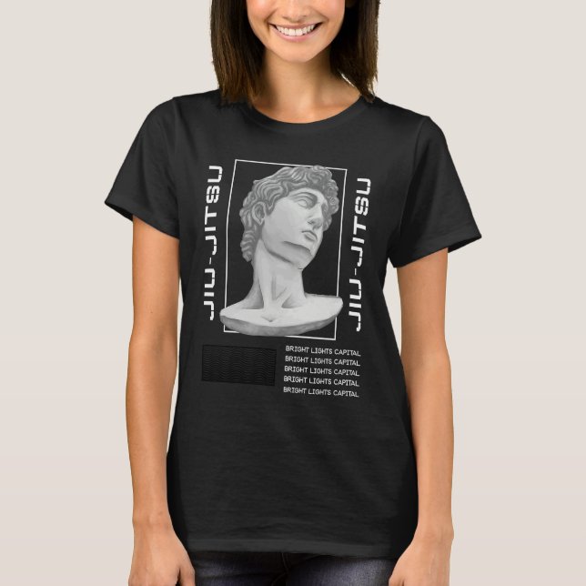 Jiu Jitsu Statue Head MMA Wrestling BJJ Boxing T-Shirt (Front)