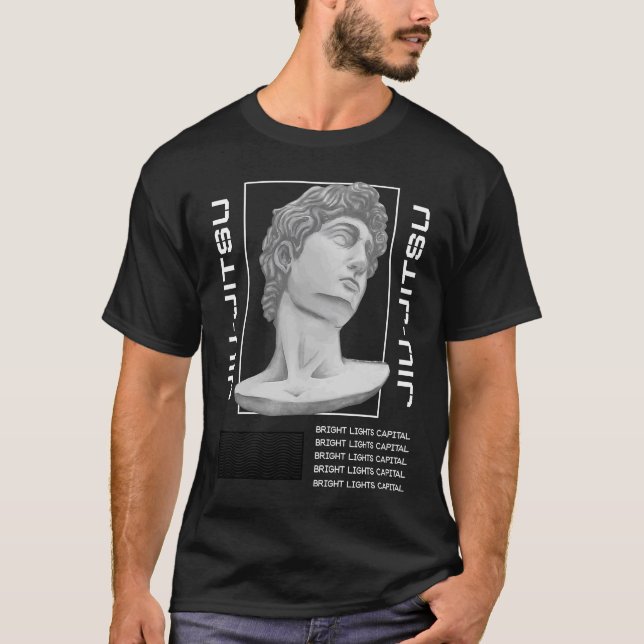 Jiu Jitsu Statue Head MMA Wrestling BJJ Boxing T-Shirt (Front)