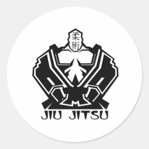 Jiu Jitsu - The Fighter Prepares Classic Round Sticker