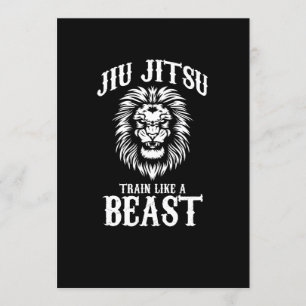 Jiu Jitsu Train Like a Beast BJJ MMA Invitation