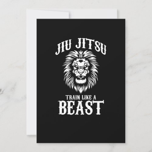 Jiu Jitsu Train Like a Beast BJJ MMA Invitation