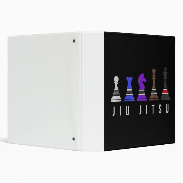 jiu jitsu training   chess, gift  bjj with text. 3 ring binder (Background)