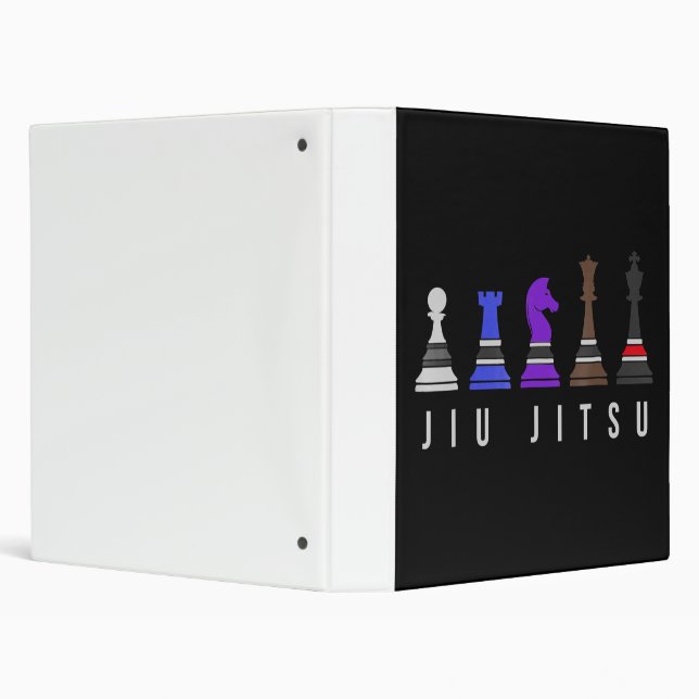 jiu jitsu training   chess, gift  bjj with text. 3 ring binder (Background)