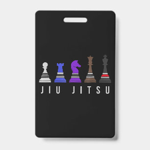 jiu jitsu training   chess, gift  bjj with text. badge