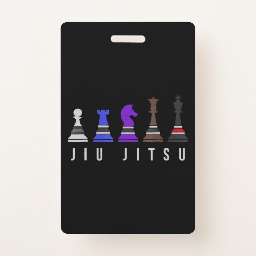 jiu jitsu training   chess gift  bjj with text badge