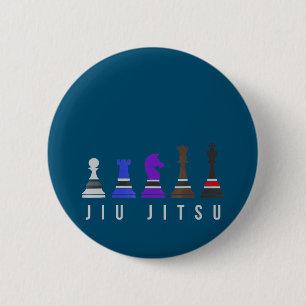 jiu jitsu training   chess, gift  bjj with text. button
