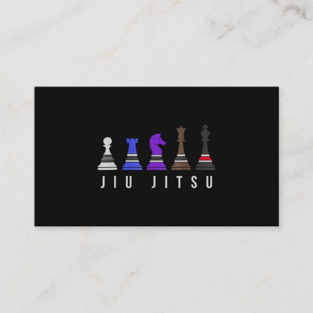 jiu jitsu training   chess, gift  bjj with text. enclosure card (Front)