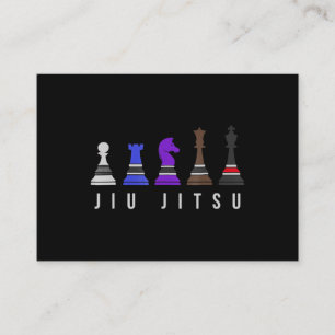 jiu jitsu training chess, gift bjj with text. enclosure card