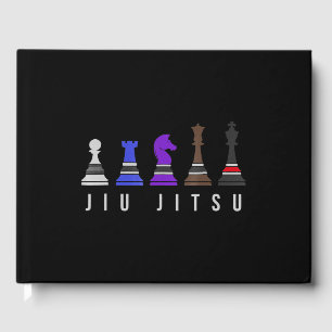 jiu jitsu training   chess, gift  bjj with text. guest book