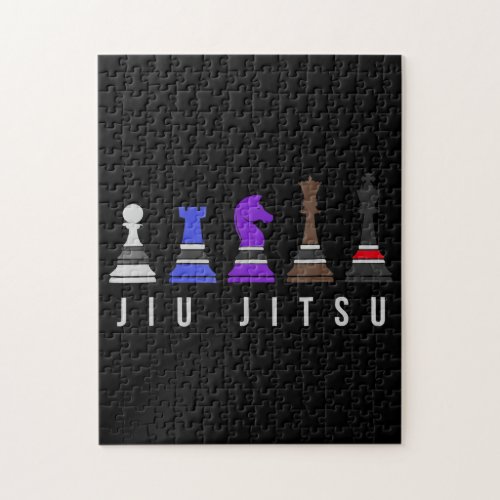 jiu jitsu training   chess gift  bjj with text jigsaw puzzle