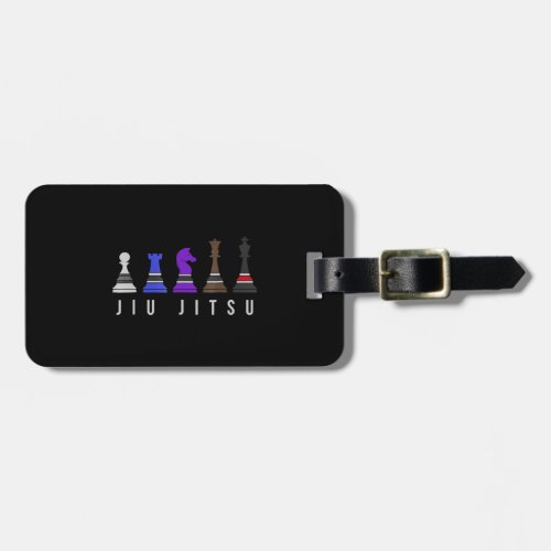jiu jitsu training   chess gift  bjj with text luggage tag