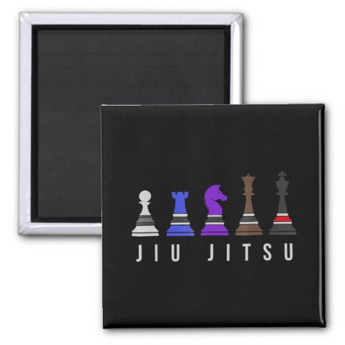 jiu jitsu training   chess gift  bjj with text magnet