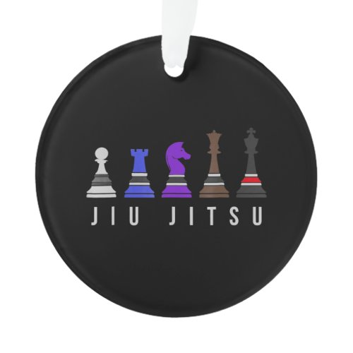 jiu jitsu training   chess, gift  bjj with text. ornament