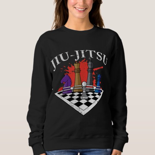 Jiu Jitsu Training Gift for BJJ Chess Sweatshirt