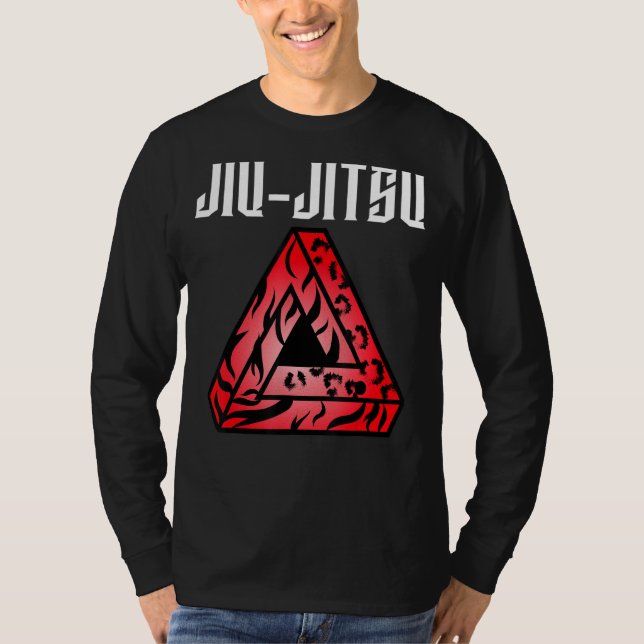Jiu Jitsu Tribal Gracie Triangle  Bjj  Grapple  Mm T-Shirt (Front)