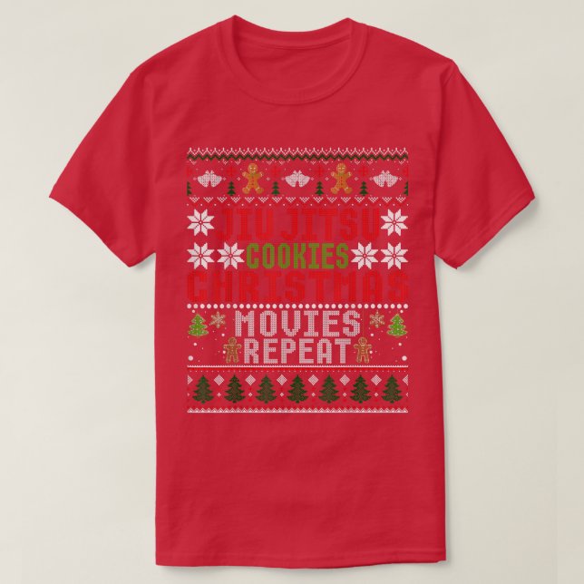Jiu Jitsu Ugly Christmas Sweater Martial Arts Gift (Design Front)