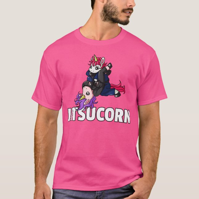 Jiu Jitsu Unicorn Gift Taekwondo Mma Bjj Karate Gi T-Shirt (Front)