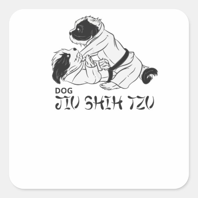 Jiu Shih Tzu Square Sticker (Front)